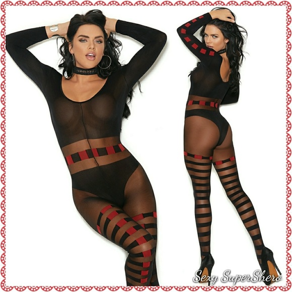 Fabulous Fantasy Bodystocking Open Crtch Lingerie - Picture 2 of 8